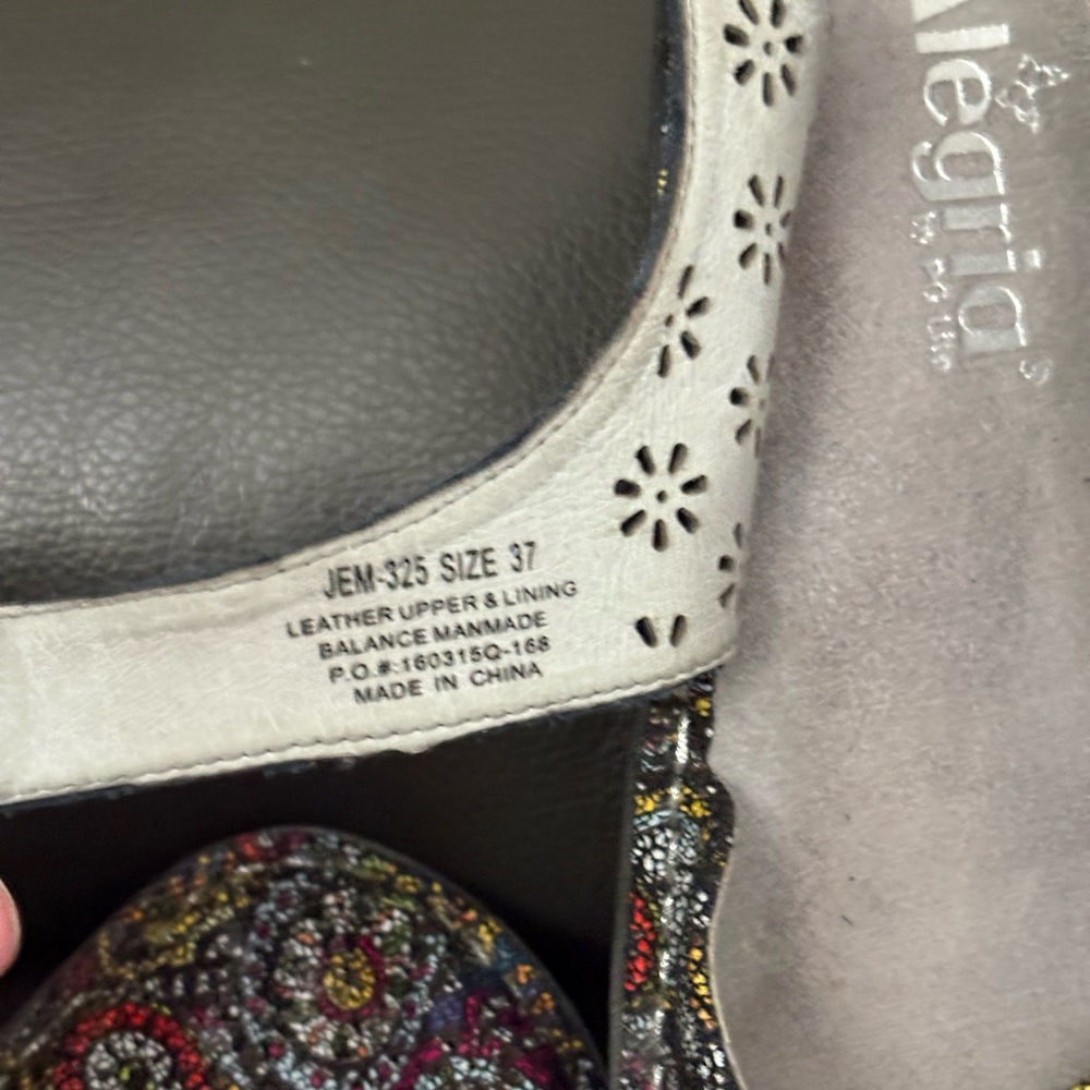 Alegria Women’s Mary Jane Style Multicolor Patterned Shoes - Picture 14 of 15